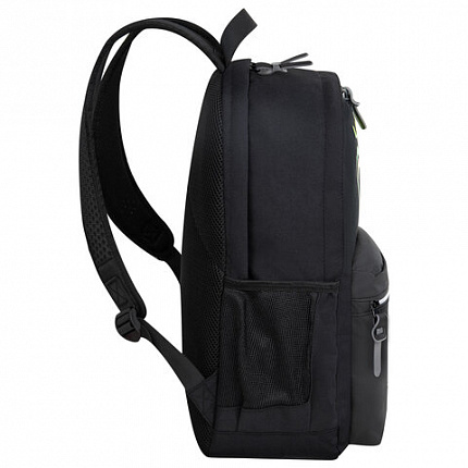 Рюкзак BRAUBERG FASHION CITY универсальный, 2 отделения, Green Spider, черный, 46х31х15 см, 273839