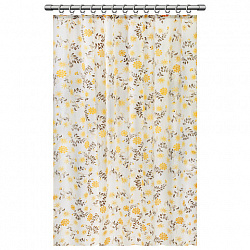 Шторка для ванной ПОЛИЭСТЕР, 180х200 см, кольца в комплекте, РАСТЕНИЯ, PRIMILA (ПРИМИЛА), 700085