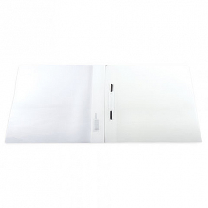 Скоросшиватель пластиковый с перфорацией BRAUBERG, А4, 140/180 мкм, белый, 226585