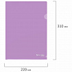 Папка-уголок жесткая, непрозрачная, А4, цвет лиловый, 0,15 мм, BRAUBERG PASTEL, 272890