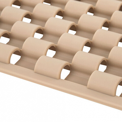 Коврик для ванны противоскользящий 66х36 см, "Мозаика", бежевый, ТПЭ, присоски, PRIMILA (ПРИМИЛА), 700387