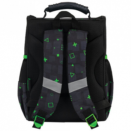 Ранец ПИФАГОР BASIC, 1 отделение, 3 кармана, эргономичная спинка, "Let's start", 35х28х18 см, 274423