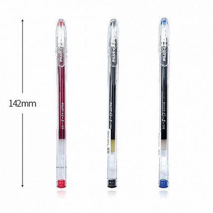 Ручка гелевая PILOT "G-1", ЧЕРНАЯ, корпус прозрачный, узел 0,5 мм, линия письма 0,3 мм, BL-G1-5T