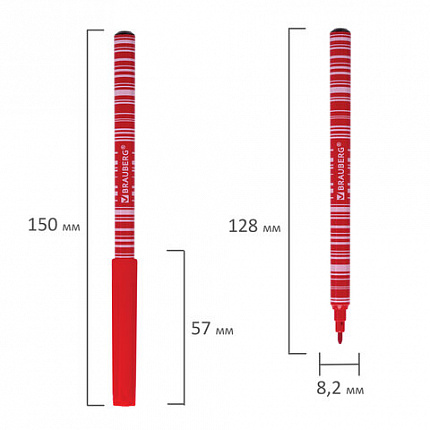 Фломастеры BRAUBERG "PREMIUM", 24 цвета, КОРПУС С ПЕЧАТЬЮ, вентилируемый колпачок, ПВХ-упаковка с европодвесом, 151944