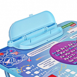 Комплект детской мебели голубой КОСМОС: стол + стул, пенал, BRAUBERG NIKA KIDS, 532634