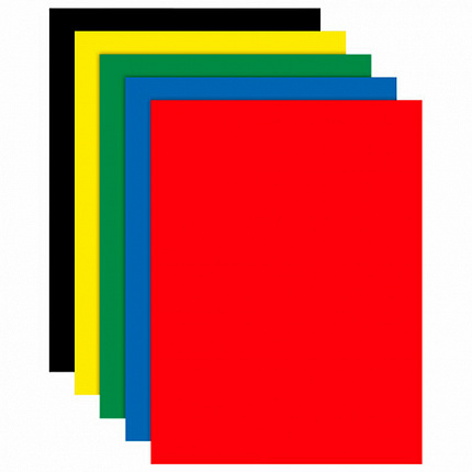 Картон цветной А4 МЕЛОВАННЫЙ, 5 листов, 5 цветов, BRAUBERG, 200х290 мм, 116628