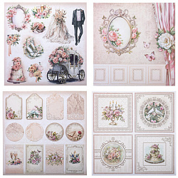 Бумага для скрапбукинга 30х30 см "Свадебный", двусторонняя, 12 листов, 180 г/м2, ОСТРОВ СОКРОВИЩ, 665435