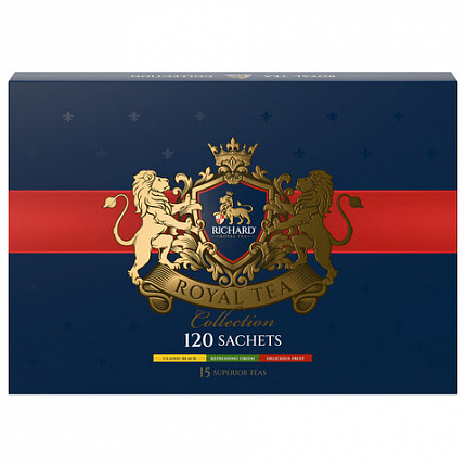 Чай RICHARD "Royal Tea Collection" ассорти 15 вкусов, НАБОР 120 пакетиков, 102273