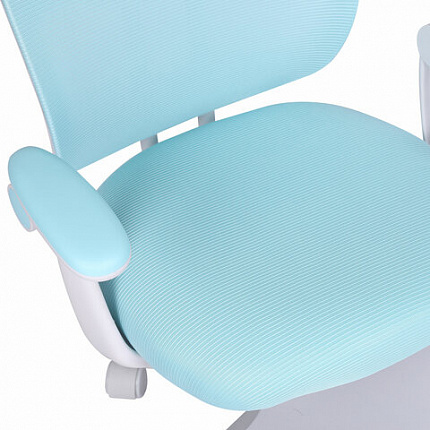 Кресло детское с подставкой для ног BRABIX "Toy MG-205", сетка/ткань TW, голубое, 533152