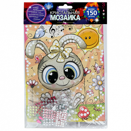 Алмазная мозаика детская АССОРТИ 10 видов, 17х23 см, на картоне, МУЛЬТИ АРТ, 5940