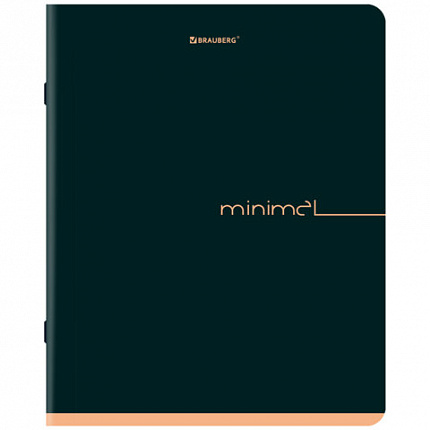 Тетрадь А5, 48 л., BRAUBERG, скоба, клетка, SoftTouch, "Минимал_Цвет", (микс в спайке), 405329
