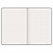 Блокнот А5 (162х218 мм), BRAUBERG "NOTE", под кожу софт-тач, с резинкой, 80 л., клетка, светло-серый, 113441