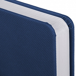 Ежедневник датированный 2026, А5, 138x213 мм, BRAUBERG "Control", под кожу, держатель для ручки, синий, 117121