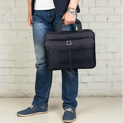 Сумка-портфель BRAUBERG с отделением для ноутбука 15,6", "Control 1", 2 отделения, серая, 39х29х11 см, 240398