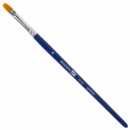 Кисти художественные набор 4 штуки, синтетика (плоские № 2, 4, 6, 10) BRAUBERG ART DE