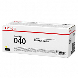 Картридж лазерный CANON (040Y) i-SENSYS LBP710Cx/LBP712Cx, оригинальный, желтый, ресурс 5400 страниц, 0454C001