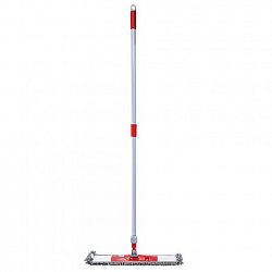 Швабра КОМПЛЕКТ черенок 75-130 см + флаундер 50 см + МОП микрофибра СИНЕЛЬ (ТИП К), PERKLIN (ПЕРКЛИН), 700983