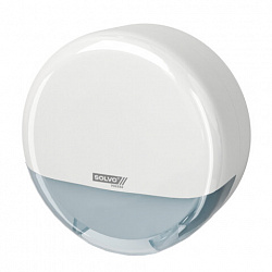 Диспенсер для туалетной бумаги SOLVO (СОЛВО), Система T2, малый, белый, ABS-пластик, 701332