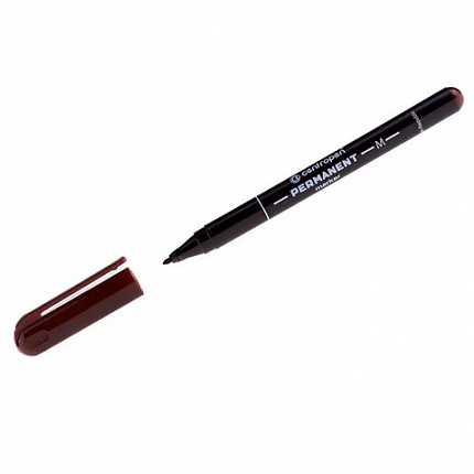 Маркер перманентный CENTROPEN 2846, КОРИЧНЕВЫЙ, тонкий наконечник, 1 мм, 628469411