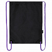 Мешок для обуви BRAUBERG плотный, карман на молнии, подкладка, 43х33 см, "Neon Purple", 271626