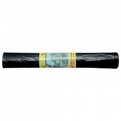 Мешки для мусора, 120 л, черные, в рулоне 10 шт., ПВД, 30 мкм, 70х110 см, КОНЦЕПЦИЯ БЫТА "Удачные", 0152