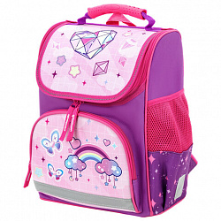 Ранец ПИФАГОР BASIC, 1 отделение, 3 кармана, эргономичная спинка, "Shining jewel", 35х28х18 см, 274421