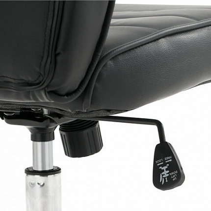 Кресло офисное BRABIX "Stark EX-547", экокожа, хром, черное, 531948