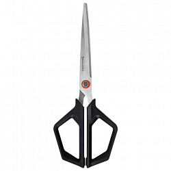 Ножницы BRAUBERG "Super black" 170 мм, черные, 3-сторонняя заточка, ручки из ABS-пластика, 238854