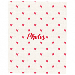 Фотоальбом BRAUBERG "Cute hearts" на 200 фото 10х15 см, твердая обложка, 391427