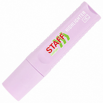 Текстовыделитель STAFF "EVERYDAY HL-707", ЛАВАНДОВЫЙ, линия 1-5 мм, скошенный наконечник, 152547