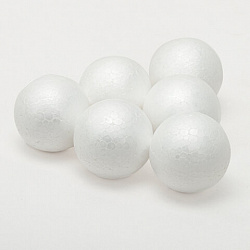Пенопластовые заготовки для творчества "Шарики", 6 шт., 45 мм, ОСТРОВ СОКРОВИЩ, 661343