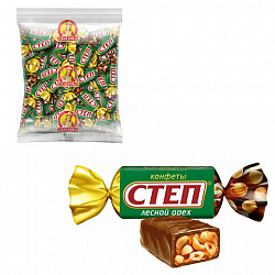 Конфеты шоколадные СЛАВЯНКА "Степ" с лесным орехом, арахисом и фундуком, 1000 г, 20506