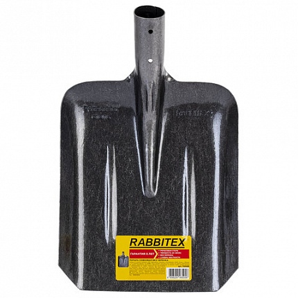 Лопата совковая без черенка 22х35 см, ребра жесткости, рельсовая сталь, RABBITEX (РАББИТЕКС) "RAIL STEEL", 700488