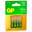 Батарейки КОМПЛЕКТ 4 шт., GP Ultra G-Tech, AAA (LR03, 24А), алкалиновые, мизинчиковые, 24AUA21-2CRSBC4