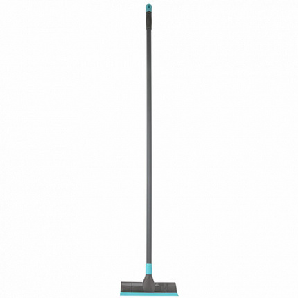 Швабра со щеткой-шробер + водосгон, универсальная для сухой и влажной уборки, черенок 130см, ширина 27см, щетина 3,5см, LAIMA HOME, 606806