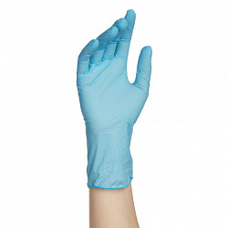 Перчатки нитриловые смотровые, 90 пар (180 штук), повышенная чувствительность, размер 9-10, XL (очень большой), DERMAGRIP Ultra, D1104-27