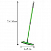 Окномойка (стяжка + губка), КОМПЛЕКТ с ТЕЛЕСКОПИЧЕСКИМ ЧЕРЕНКОМ 75-130 см, ширина рабочей части 24,5 см, YORK, 084140
