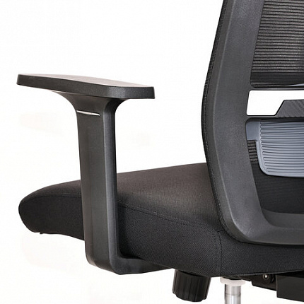 Кресло BRABIX PREMIUM "Agent ER-404", поясничная поддержка, регулируемый подголовник, ткань/сетка, черное, 532970