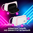 Пенал-косметичка BRAUBERG с ручкой, 1 откидная планка, полиэстер, 22x10х8 см, "Белая клетка", 271558