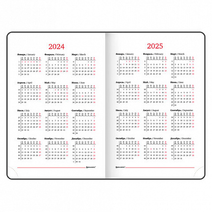Ежедневник датированный 2024 А5 138x213 мм BRAUBERG "Vista", под кожу гибкий, Marble, 114949