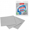 Салфетки губчатые для уборки кухни 15х15 см, ЦЕЛЛЮЛОЗНЫЕ, КОМПЛЕКТ 3 шт., серые, LAIMA, 700261