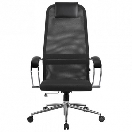 Кресло BRABIX PREMIUM "Ultimate EX-800" хром, плотная двойная сетка Х2, черное, 532911