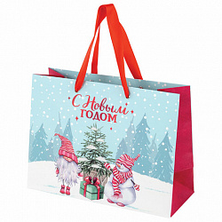 Пакет подарочный (1 штука) новогодний 27х11х20 см, "Artpaper Wide #1", ассорти, ЗОЛОТАЯ СКАЗКА, 592117