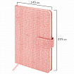 Еженедельник датированный 2024 А5 145х215 мм BRAUBERG "Augustus", под кожу, розовый, 115017