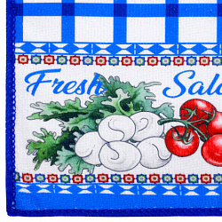 Салфетка из МИКРОФИБРЫ универсальная, 40х60 см, синяя клетка, орнамент, 240 г/м2, BOOMHOUSE (БУМХАУС), 700881