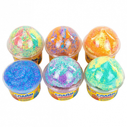 Слайм + шариковый пластилин, 115 г, ассорти 6 видов, JOLLY JOT (ДЖОЛЛИ ДЖОТ), 665949