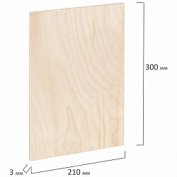 Заготовки для творчества, деревянные, без рисунков, 5 шт., 21х30 см, BRAUBERG HOBBY, 665313