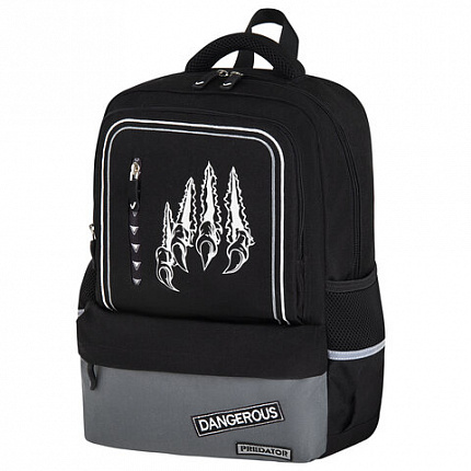 Рюкзак BRAUBERG STAR, 1 отделение, 5 карманов, "Claws", черный, 40x29x13 см, 272061