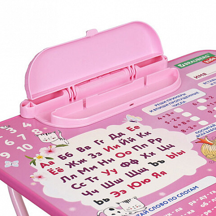 Комплект детской мебели розовый ПРИНЦЕССА: стол + стул, пенал, BRAUBERG NIKA KIDS, 532635