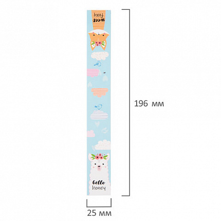 Закладки для книг с магнитом FUNNY ANIMALS, набор 6 шт., блестки, 25x196 мм, ЮНЛАНДИЯ, 113444